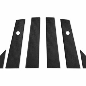 Carbon Fiber Texture A & B Pillar Trim Covers for Tesla Model Y Juniper & Model 3 Highland - Complete Set