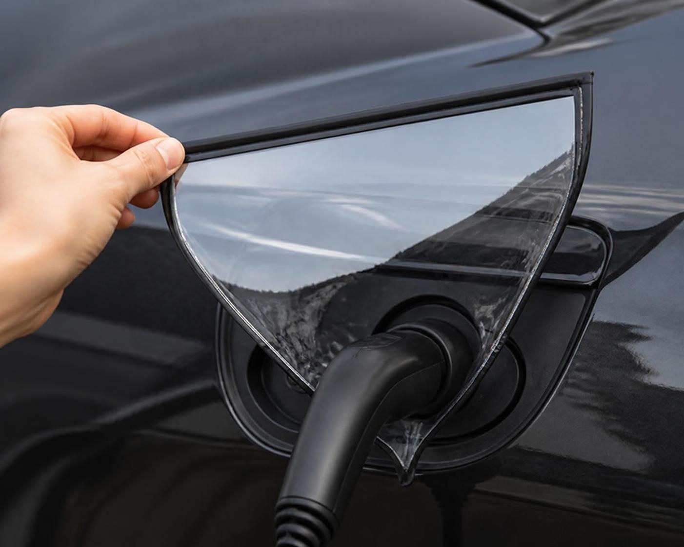 Magnetic Charge Port Rain Cover for Tesla Model 3 & Model Y - Waterproof Charging Cover, NACS - 图片 5