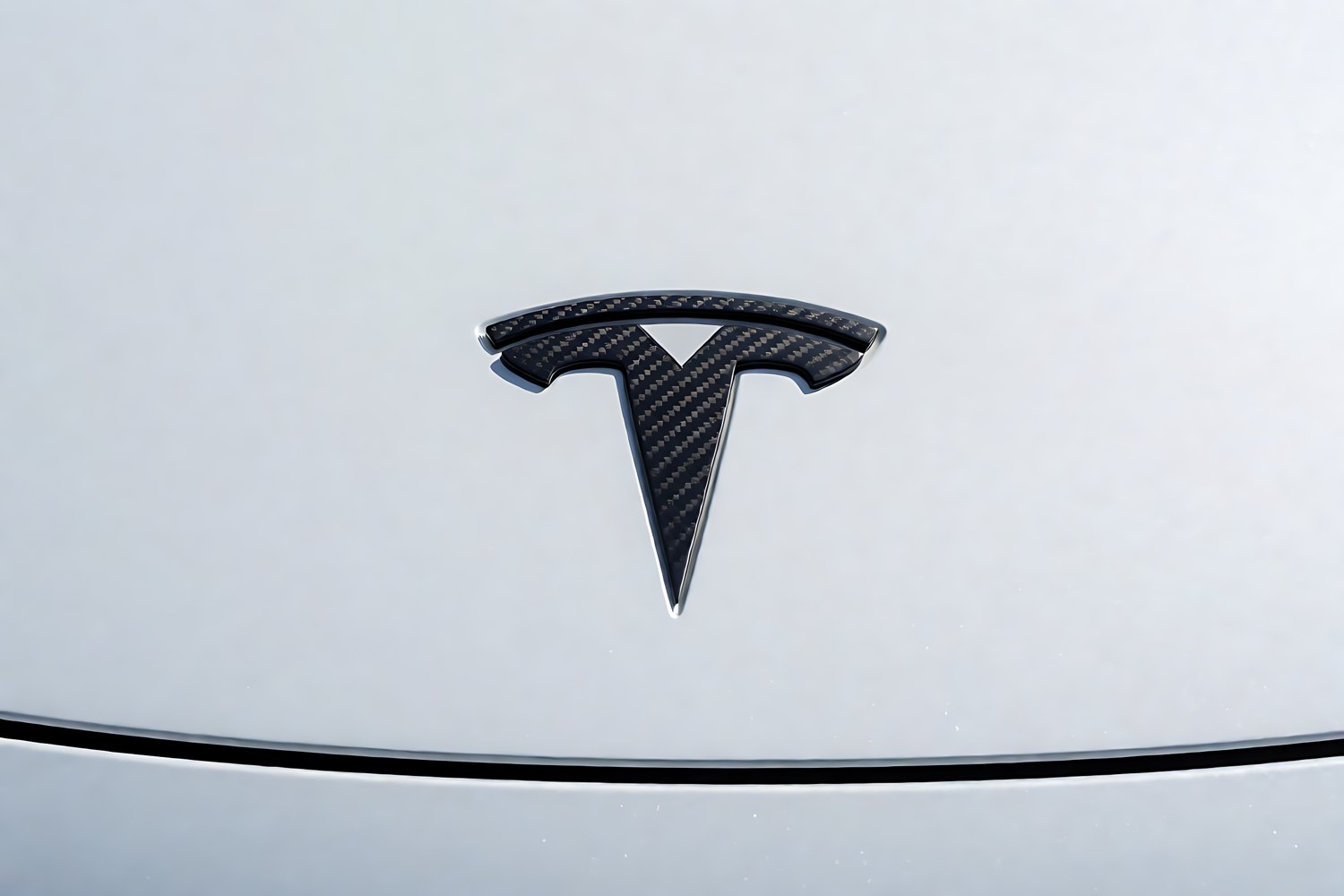 Emblem Cover Set for Tesla Model 3 & Model Y - Matte Carbon Fiber Texture Overlay, 3-Pack - 图片 2