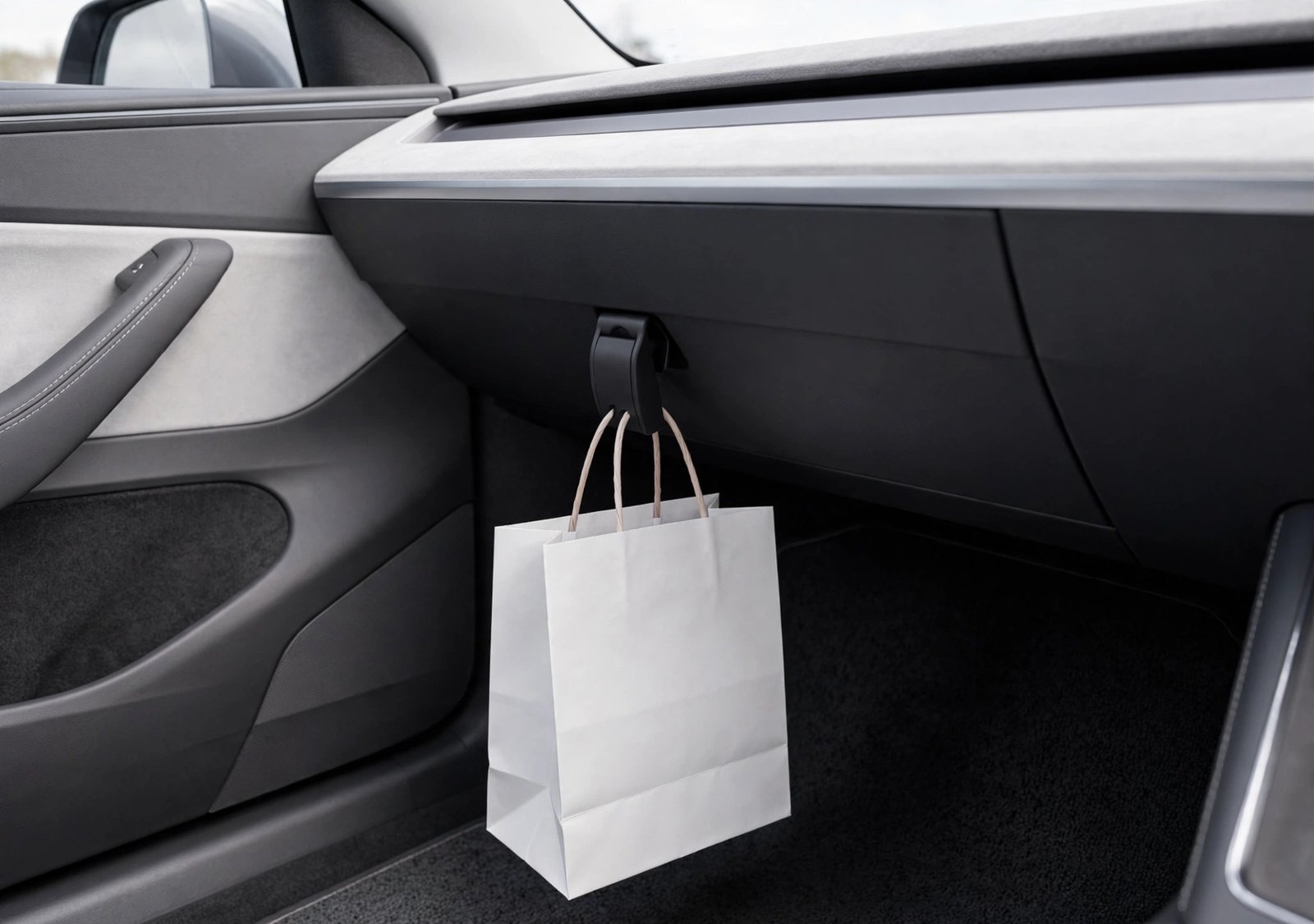 Glove Box Hook for Tesla Model Y & Model 3 (Refresh) - Hidden Bag Hook - 图片 2