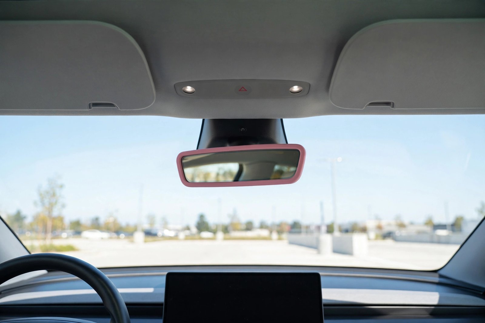Rearview Mirror Silicone Cover for Tesla Model 3 & Model Y - Pink - 图片 2