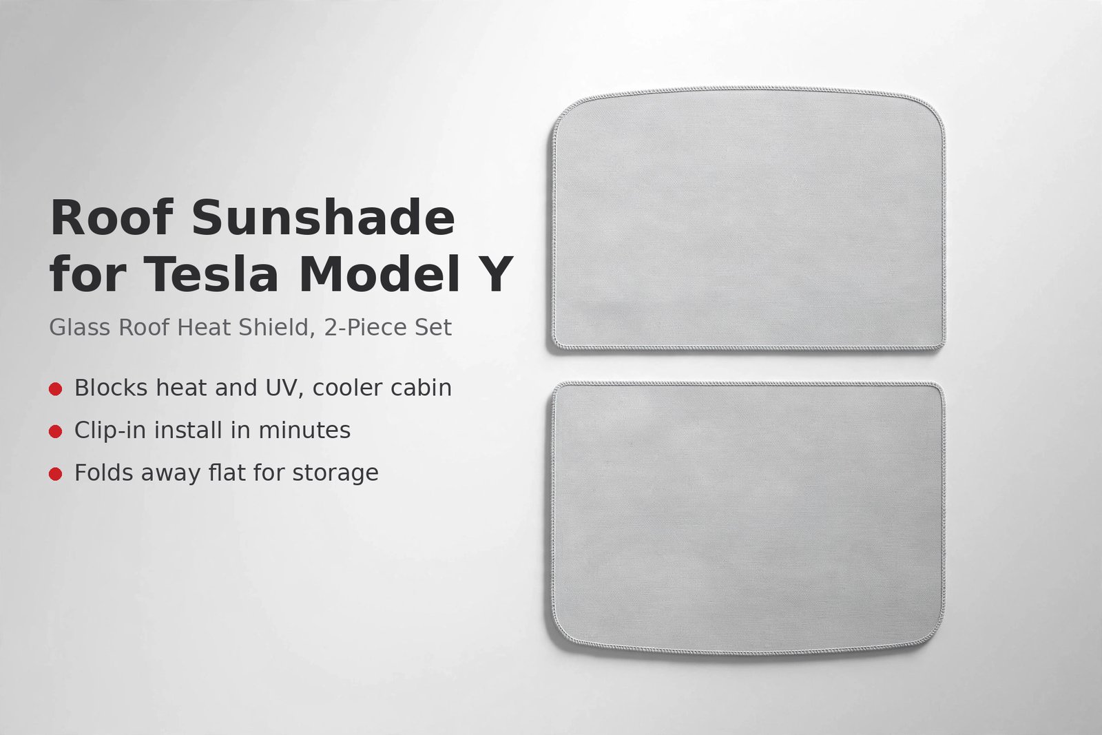 Glass Roof Sunshade for Tesla Model Y & Model 3 - Clip-In Mesh Sun Shade - 图片 5