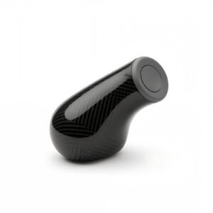 Gear Stalk Cover for Tesla Model 3 & Model Y - Carbon Fiber Texture Full-Wrap Trim, Clip-On