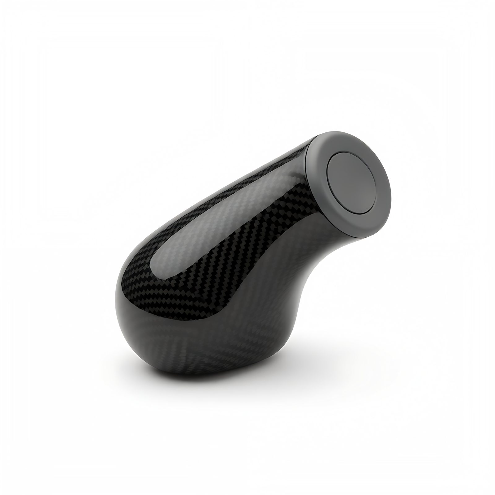 Gear Stalk Cover for Tesla Model 3 & Model Y - Carbon Fiber Texture Full-Wrap Trim, Clip-On
