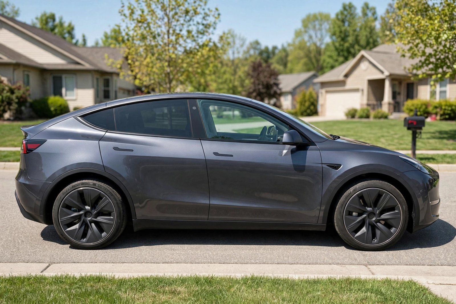 Aero Wheel Covers for Tesla Model Y 19/20 inch & Model 3 18 inch - Set of 4, Matte Black - 图片 2