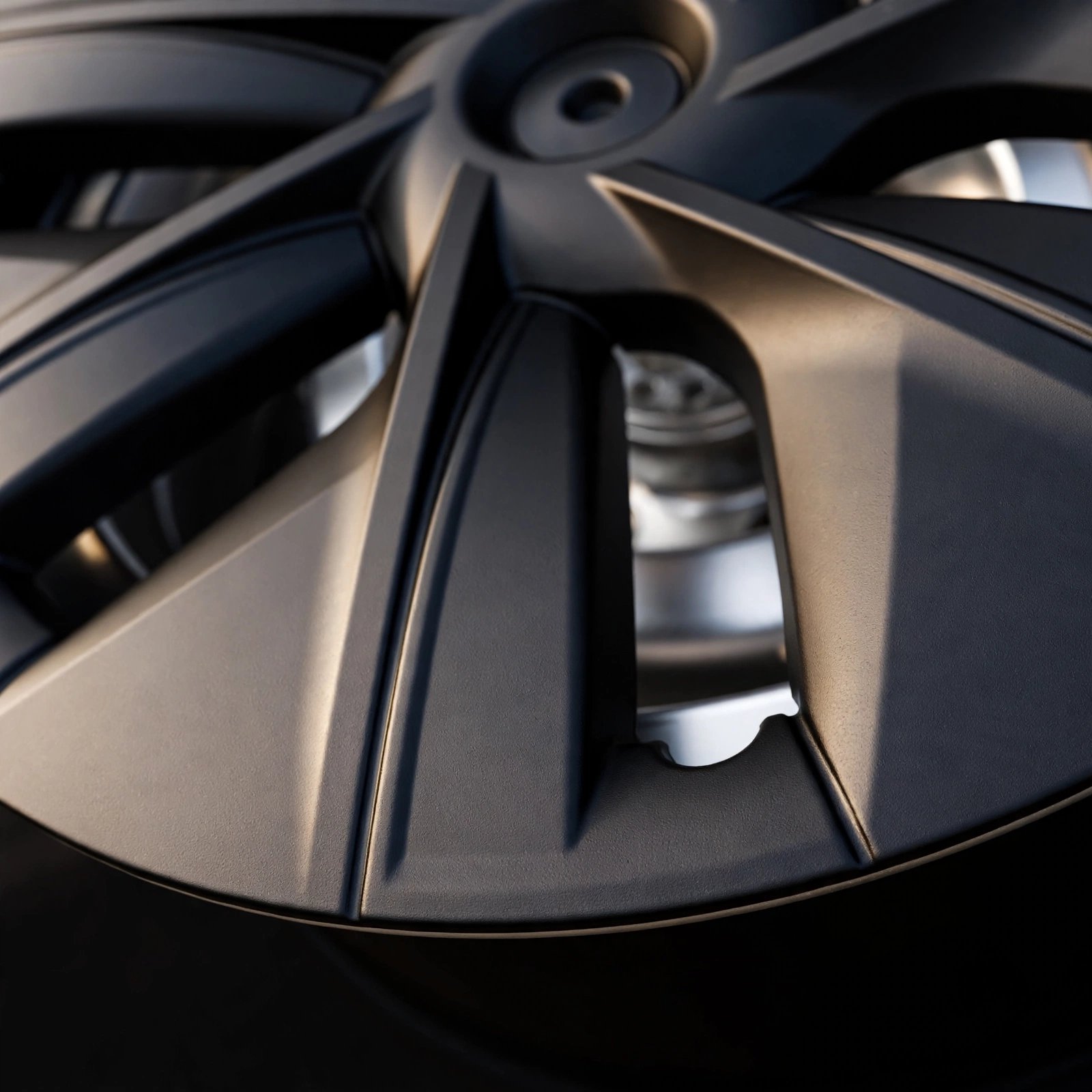 Aero Wheel Covers for Tesla Model Y 19/20 inch & Model 3 18 inch - Set of 4, Matte Black - 图片 3