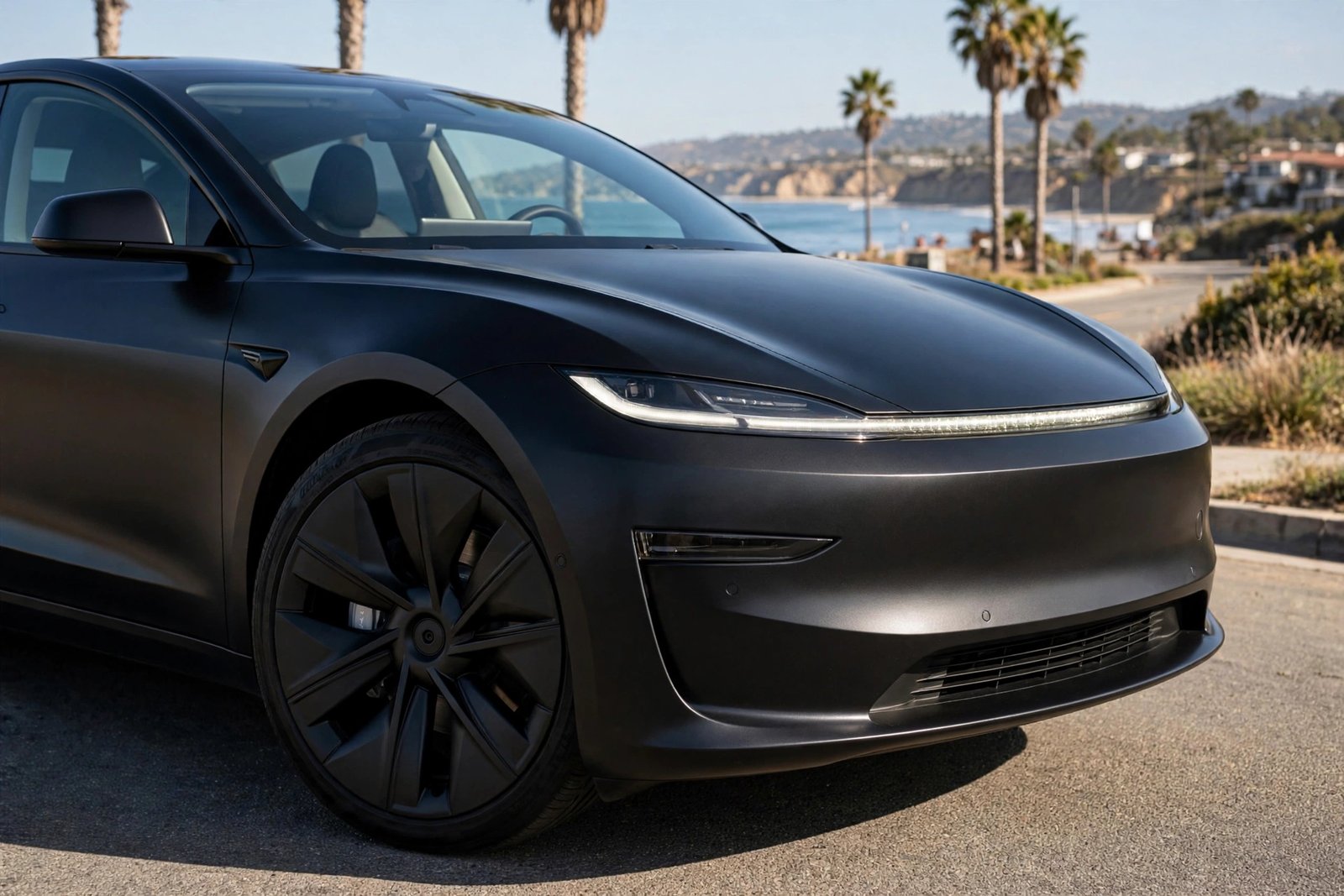 Aero Wheel Covers for Tesla Model Y 19/20 inch & Model 3 18 inch - Set of 4, Matte Black - 图片 4